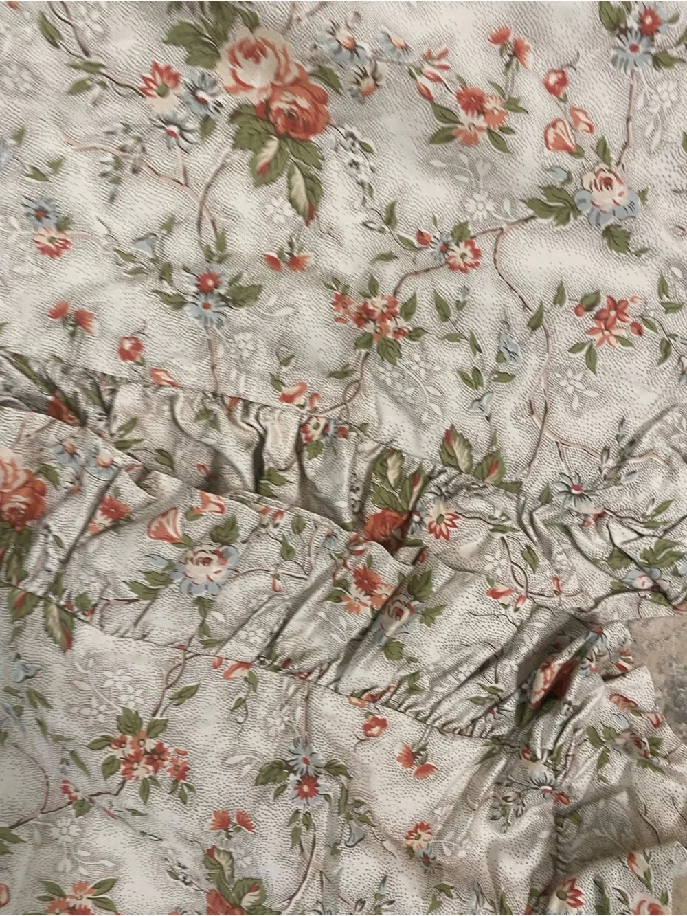 Vintage Rare Lauren Ralph Lauren Cole Brook Ruffled Floral Pillow King Shamsi
